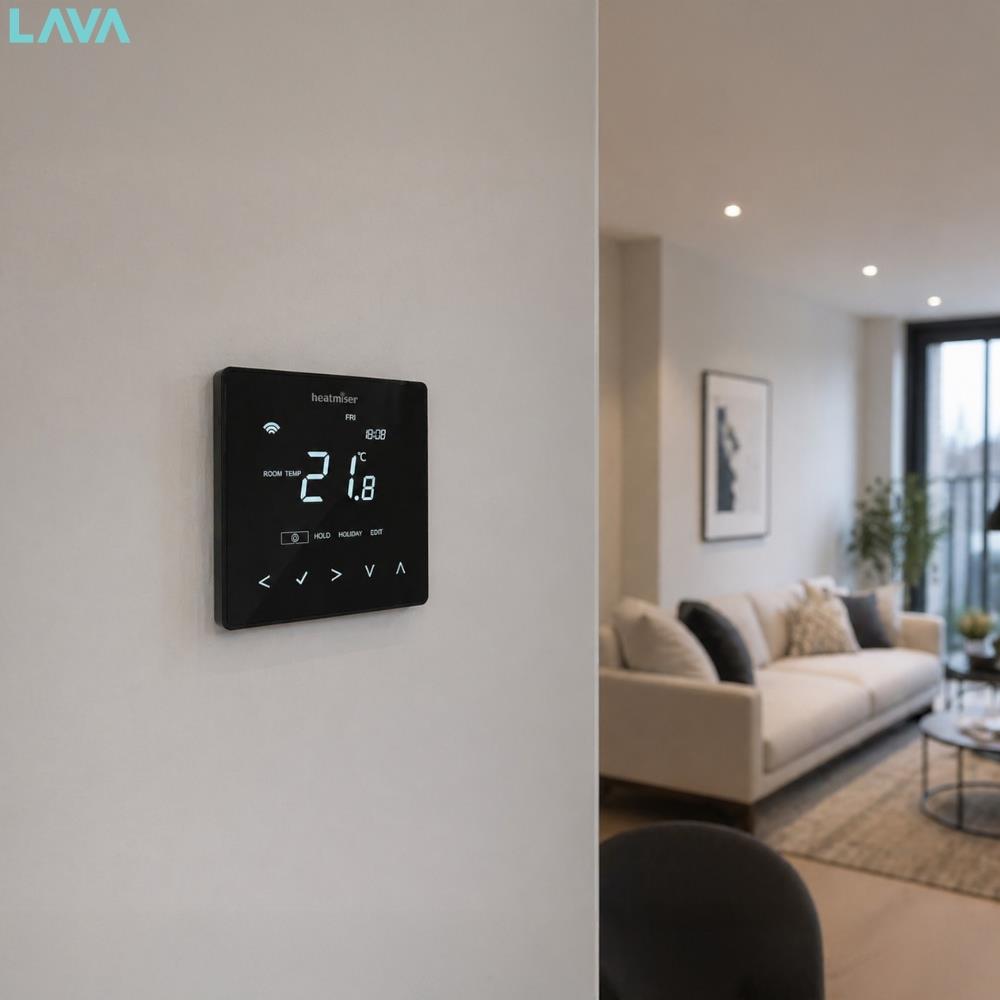 Heatmiser NeoStat WIFI Thermostat - Carbon Black Heatmiser