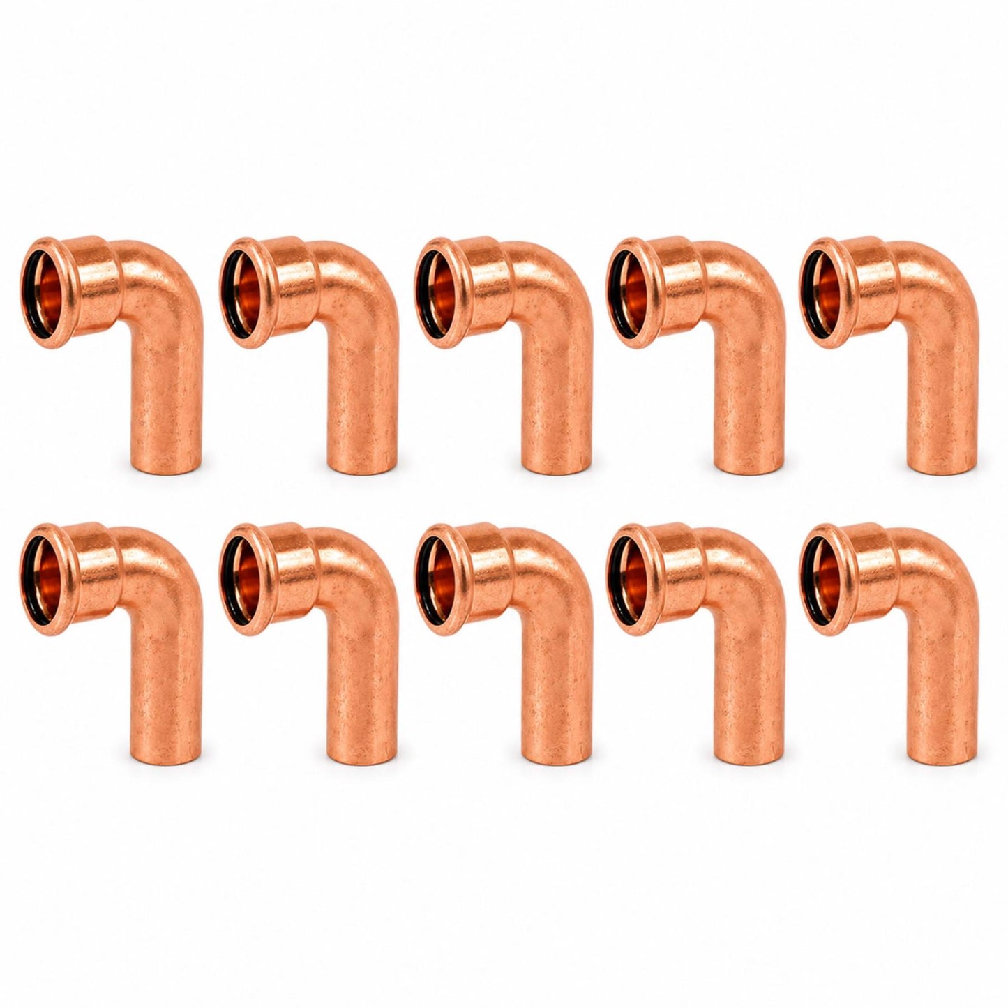 LavaPlumb Copper Pressfit 90 Degree Street Elbow - 15mm - 10 Pack LavaPlumb