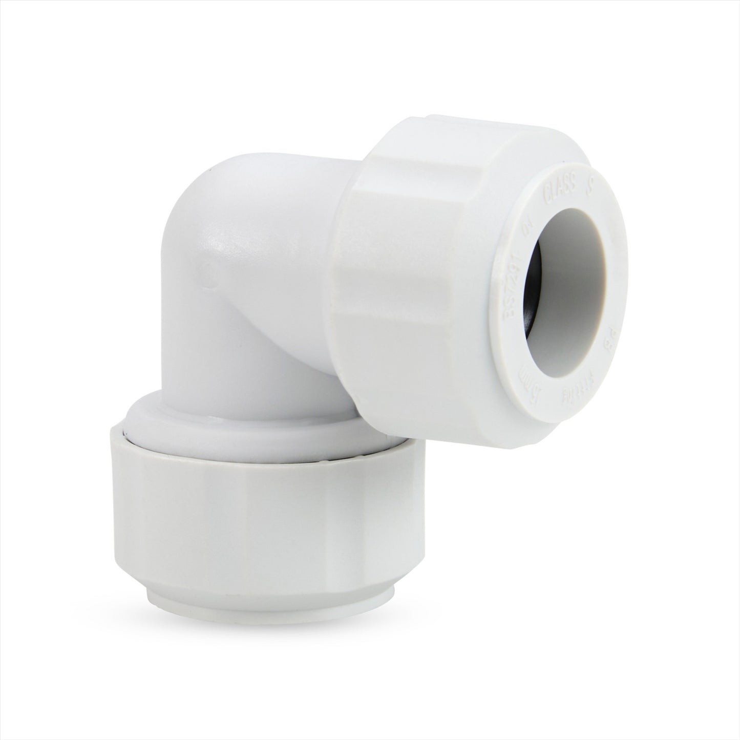 LavaPlumb 15mm Pushfit Elbow White 10 Pack