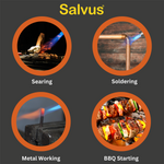 Salvus Turbo Torch Blow Torch 360 Degree Swivel Neck Salvus - Close Up Detail