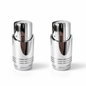 LavaTherm Chrome Thermostatic Radiator Valve TRV Head M30 x 1.5 - 2 Pack