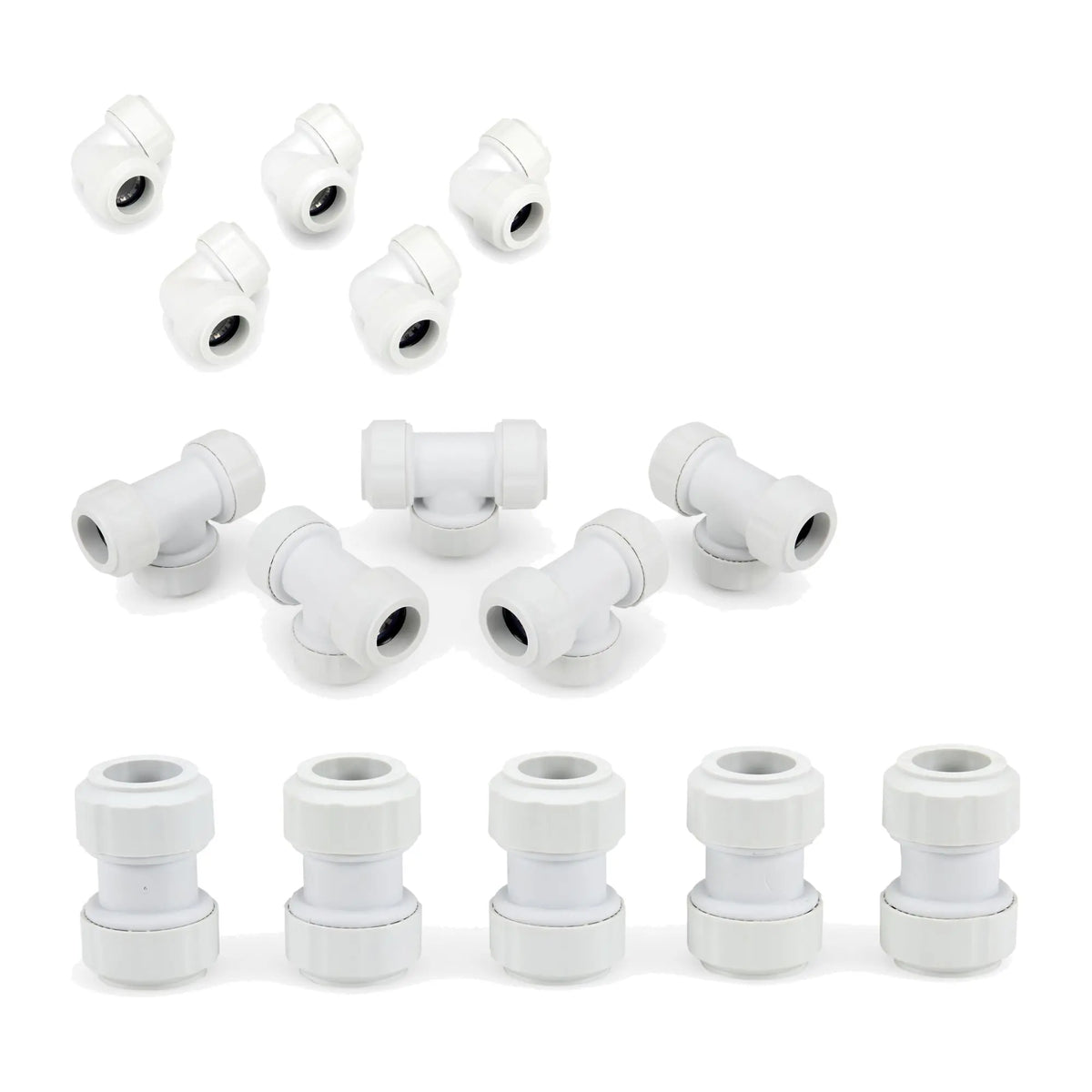 KIT - LavaPlumb 22mm Pushfit Fittings **5 Elbows + 5 Tees + 5 Couplers** LavaPlumb
