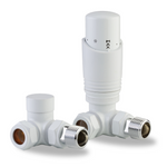 LavaTherm TRV White Thermostatic Radiator Valve - Corner LavaTherm
