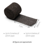 LavaTherm Pipe Insulation Lagging Wool Felt Wrap X1