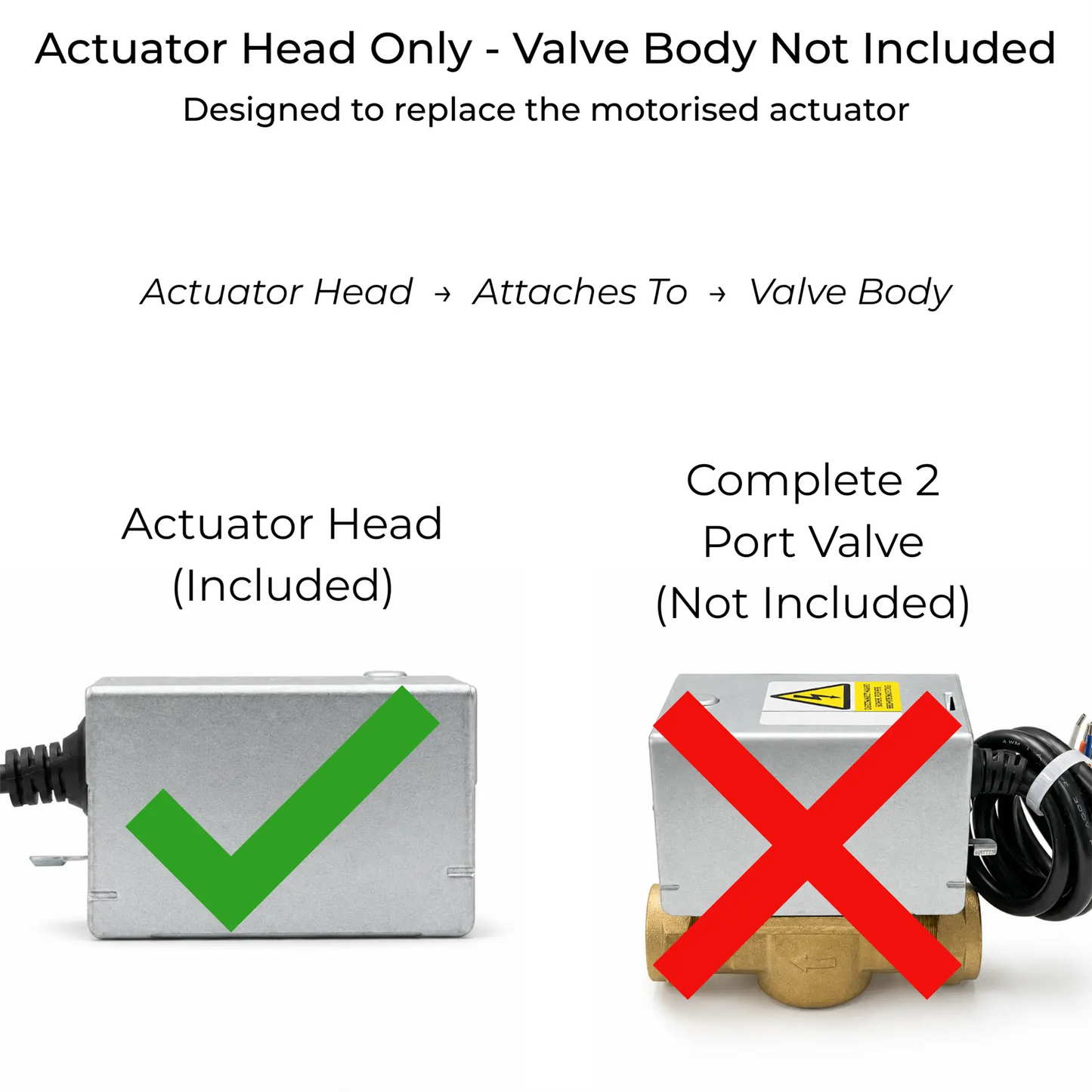 LavaTherm 2 Port Zone Valve Actuator Head Only for Honeywell V4043H1056 LavaTherm