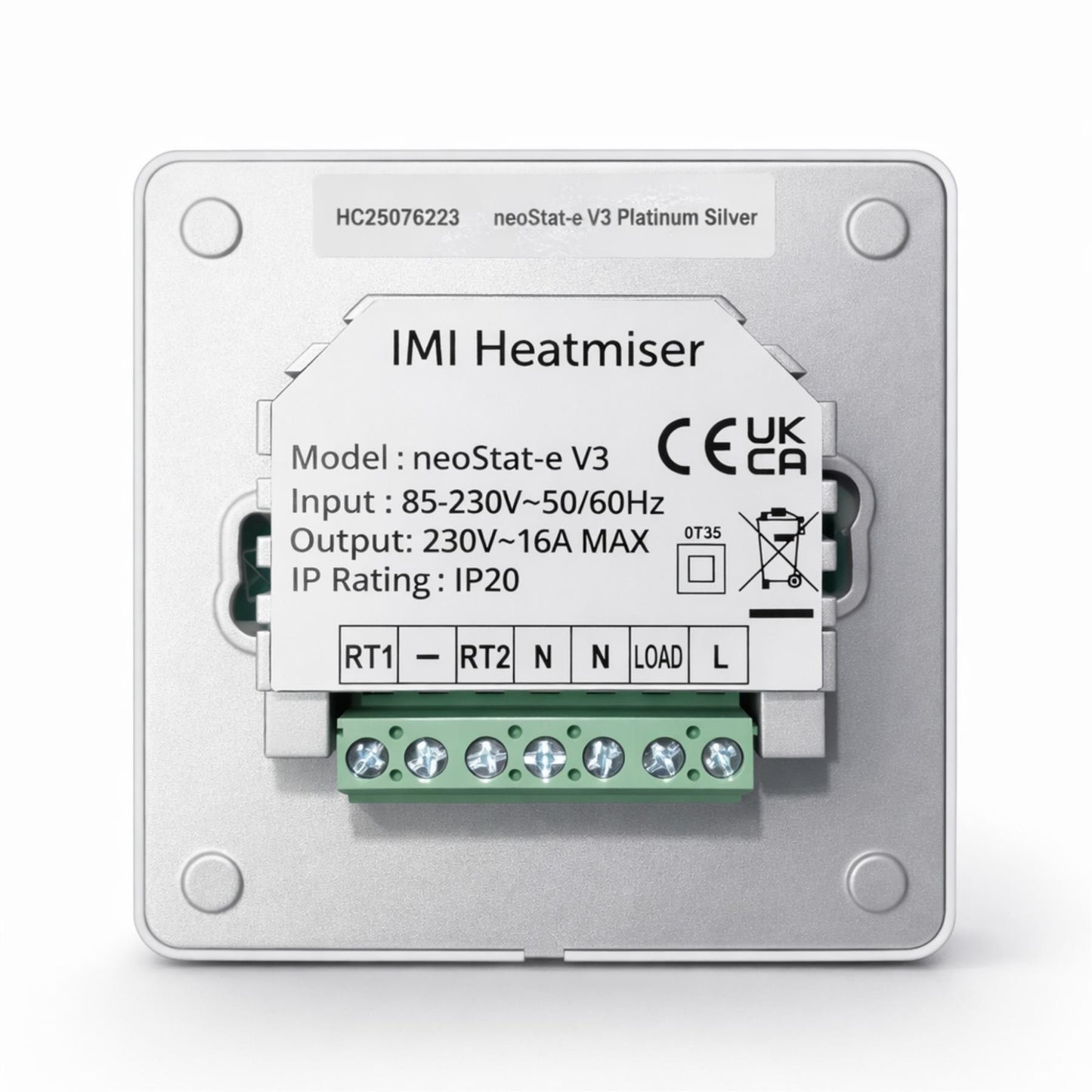Heatmiser Neostat-E V3 Electric Floor Heating Thermostat - Silver Heatmiser - Feature Detail