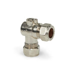 15mm Angled Chrome ISO Isolation Valve (WRAS) Compression - 2 Pack Lava