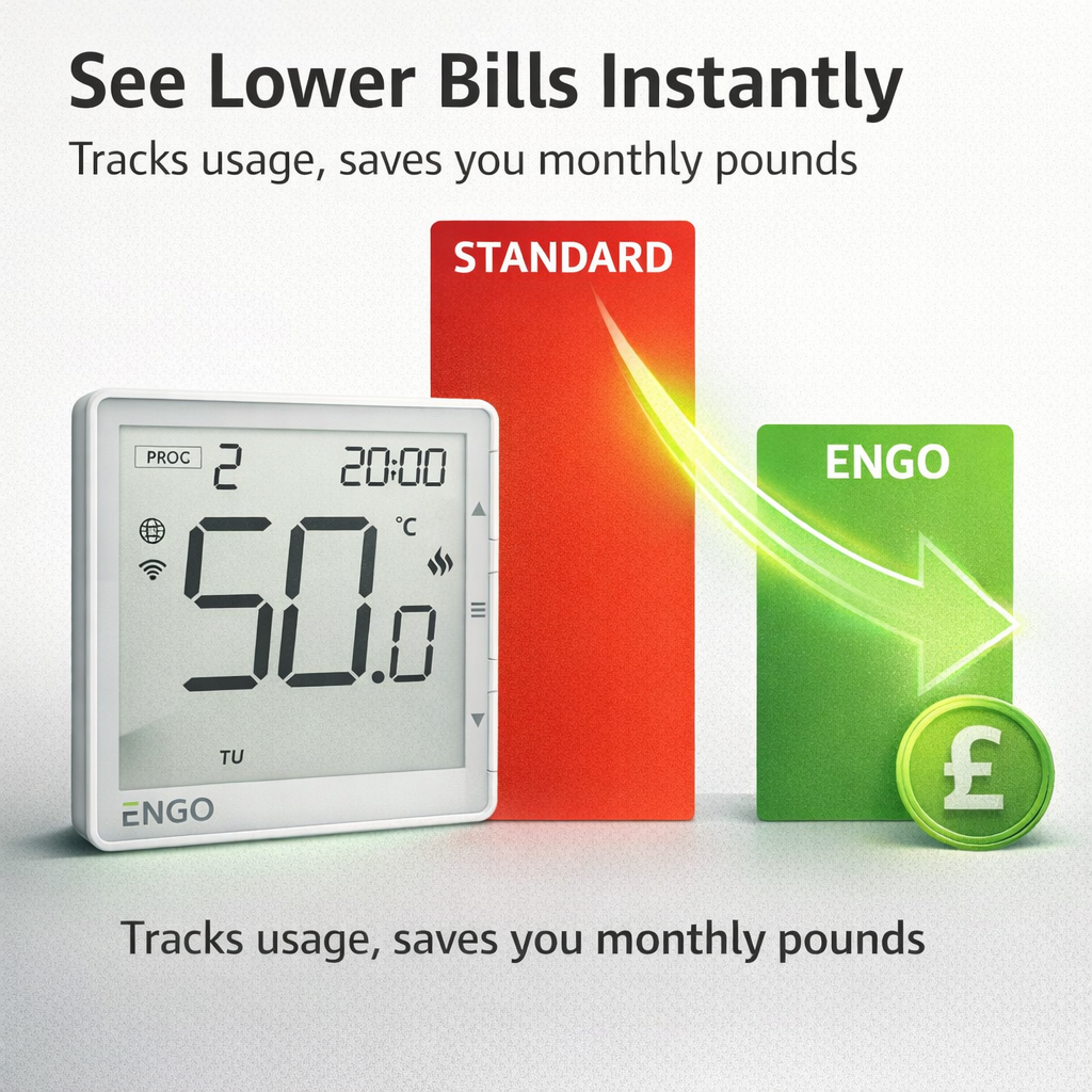 ENGO EHW-W Hot Water Timer Programmable Immersion Heater Controller - White ENGO - Close Up Detail
