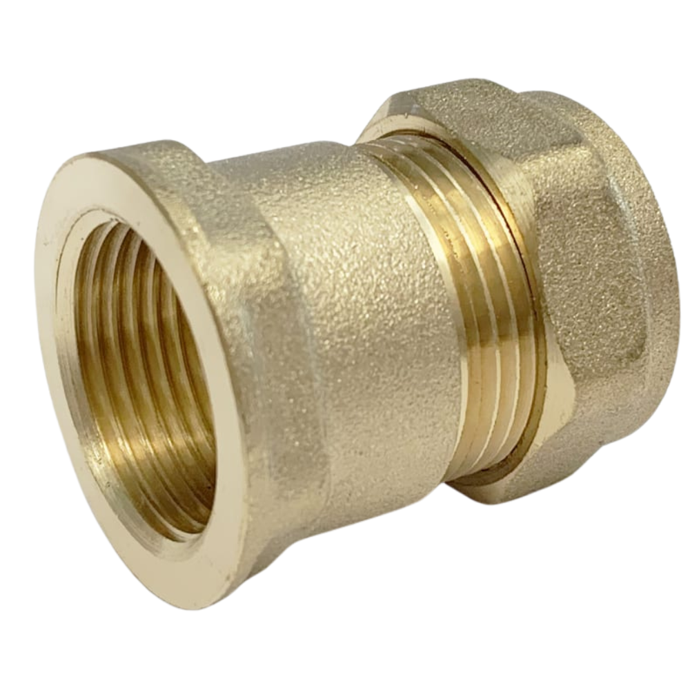 15mm x 3/4 Inch Compression Straight Connector Female Iron Brass Lava Wholesale