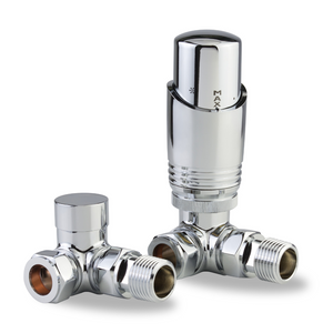 LavaTherm TRV Chrome Thermostatic Radiator Valve - Corner