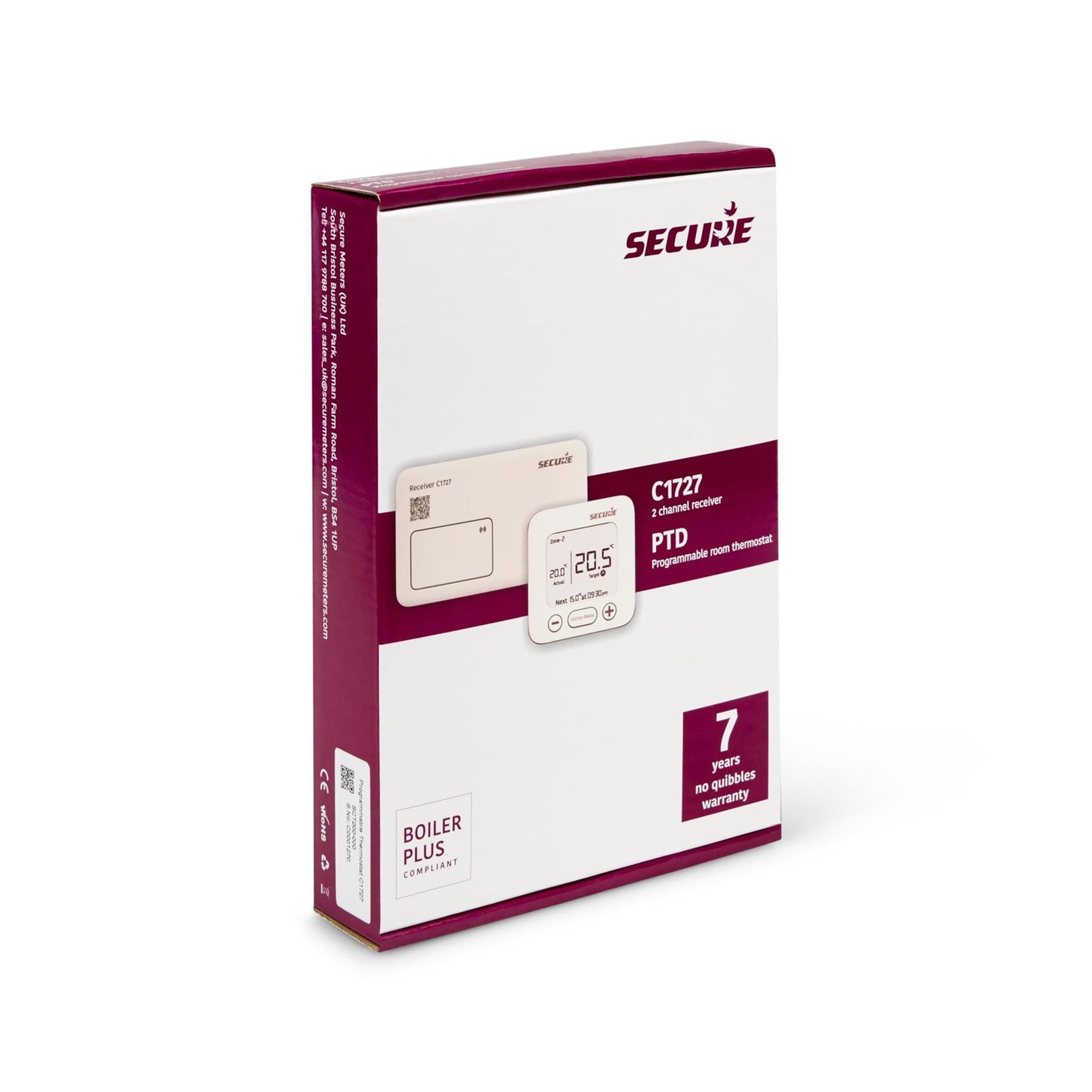 OPENBOX - Secure C1727 Smart Programmable Thermostat 2 Channel Secure