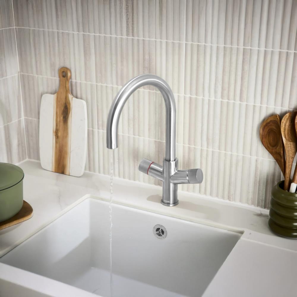LavaTap Chrome 3-in-1 Swan Neck Boiling Water Tap Kit LavaTap