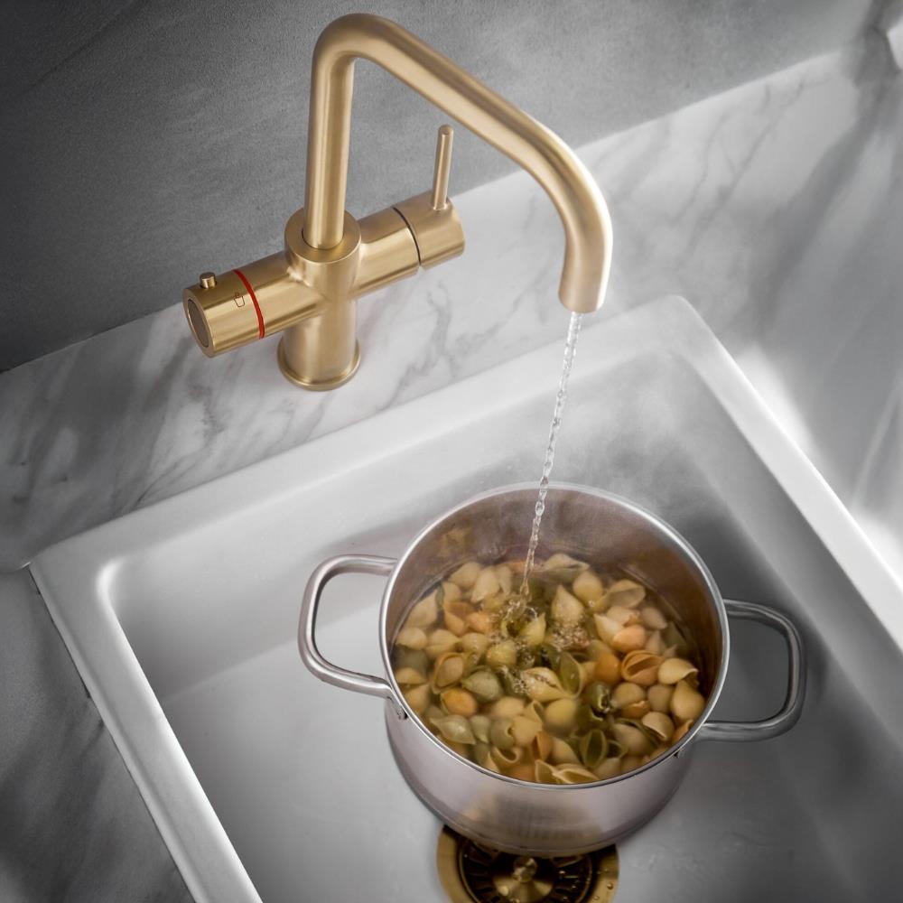 LavaTap Brass 3-in-1 Square D Neck Boiling Water Tap (Tap Only) LavaTap - Top View