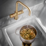 LavaTap Brass 3-in-1 Square D Neck Boiling Water Tap (Tap Only) LavaTap - Top View