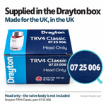 Drayton TRV4 Classic Thermostatic Radiator Valve Sensing Head Only - Chrome and White, Part 07 25 006 Drayton