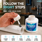 Mark Vitow FirstFix Solvent Cement 250 ml PVC Pipe Glue for Solvent Weld Waste Pipe Fittings Mark Vitow