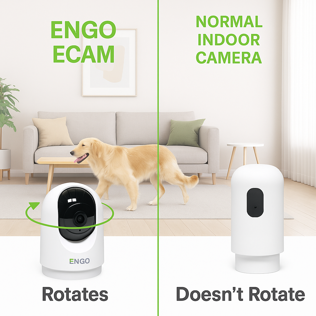 ENGO ECAM Wi-Fi Smart Indoor Swivel Camera ENGO Controls - Installation View