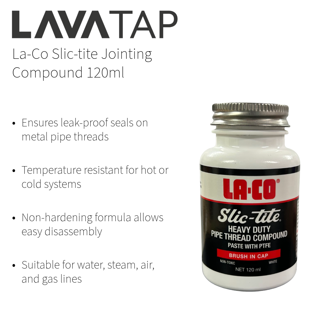 La-Co Slic-Tite Thread Sealant Paste for Plumbing and Gas 120ml La-Co - Close Up Detail