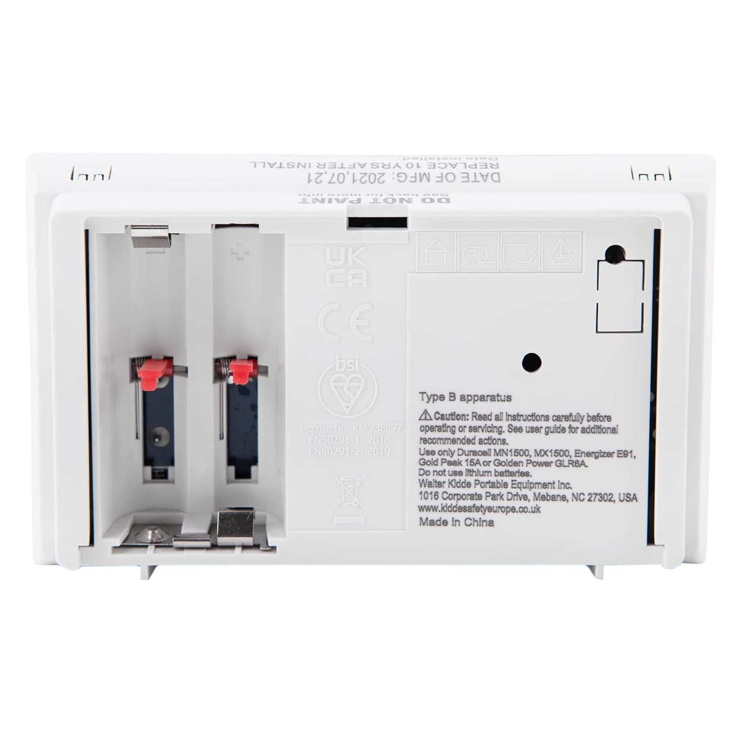 Kidde 7CO 10 Year Life Carbon Monoxide Alarm |AA Battery Powered Kidde - Close Up Detail
