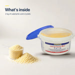 What's inside: 2 kg of sulphamic acid crystals