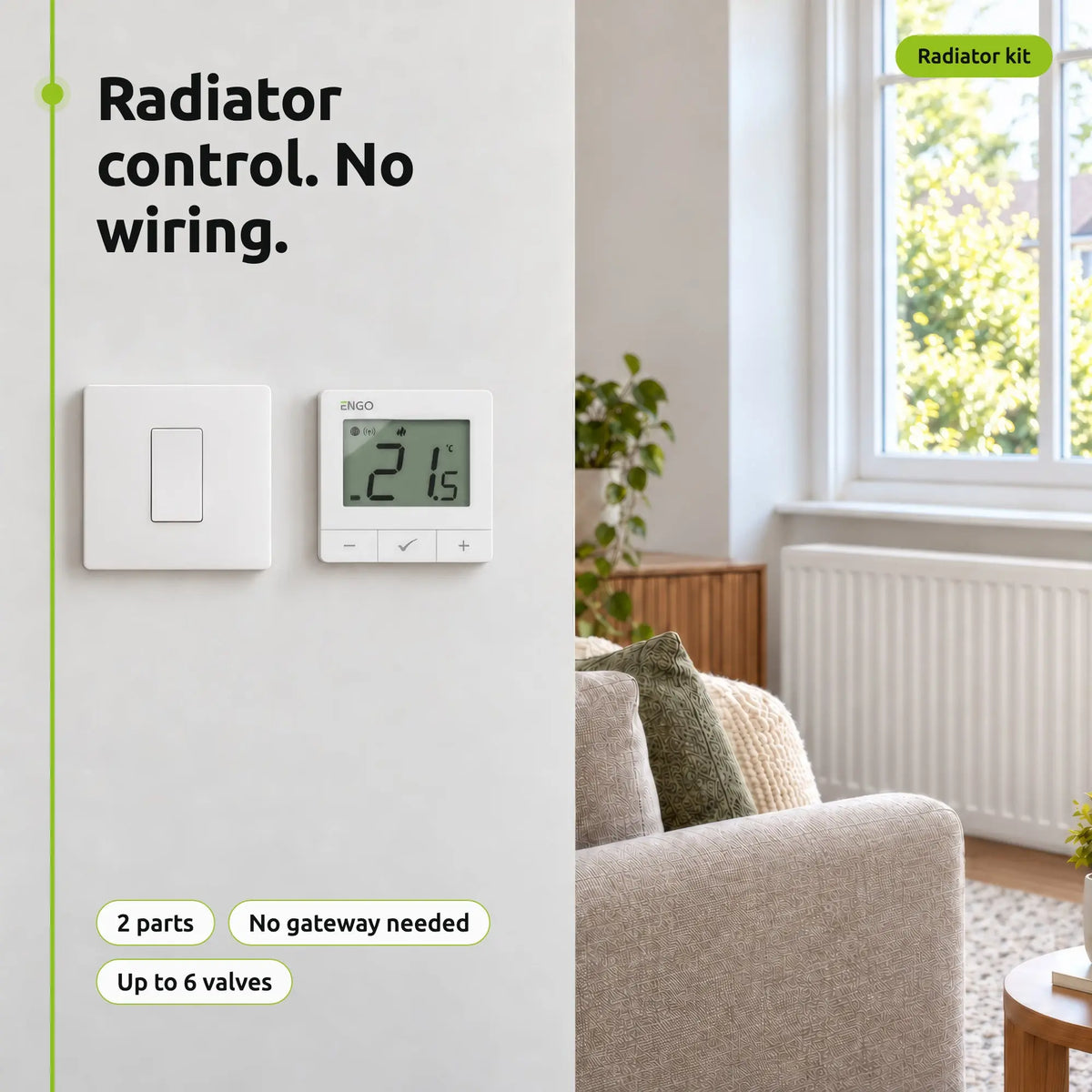 ENGO E25 Radiator Kit White Hook