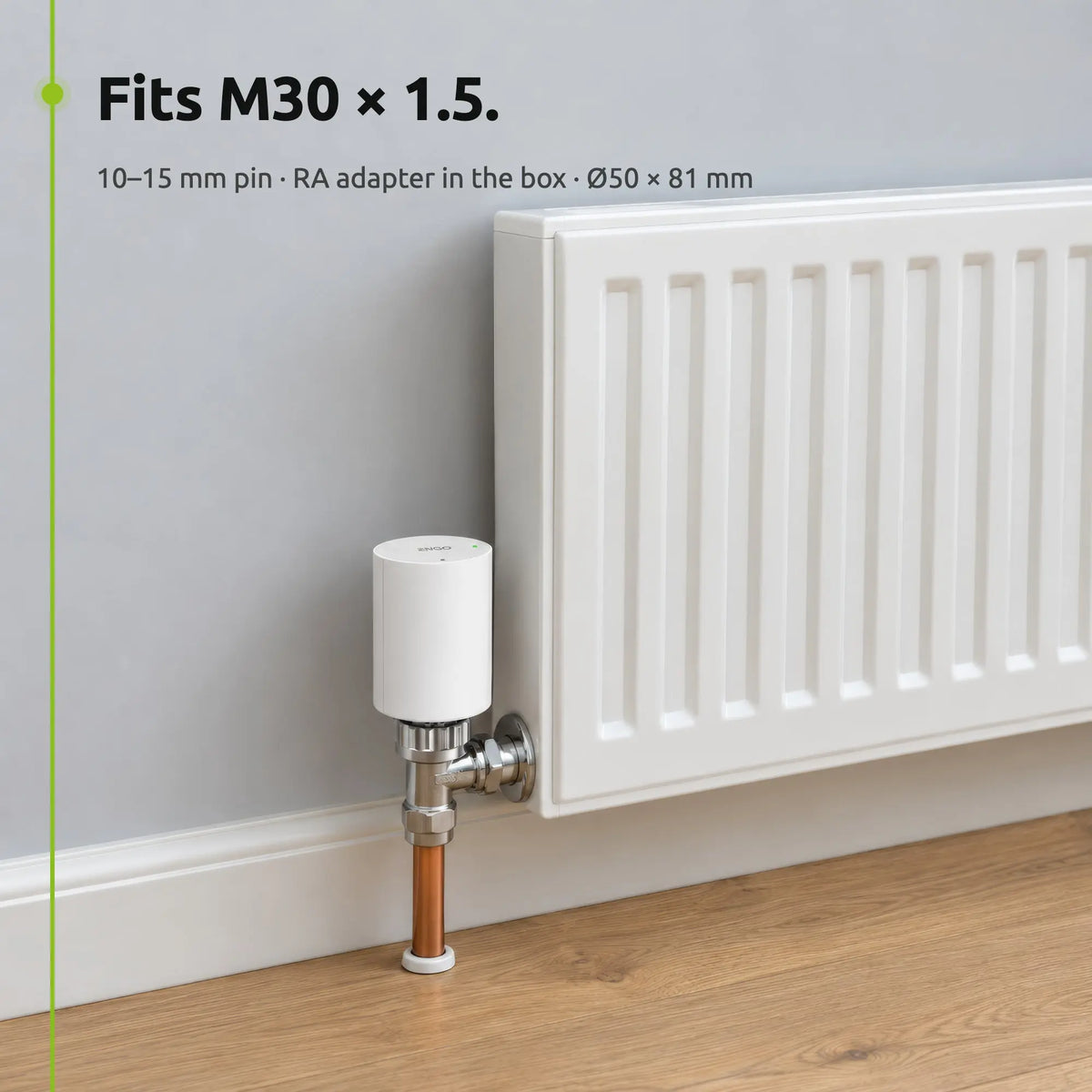 ENGO E25 Radiator Kit White Valve