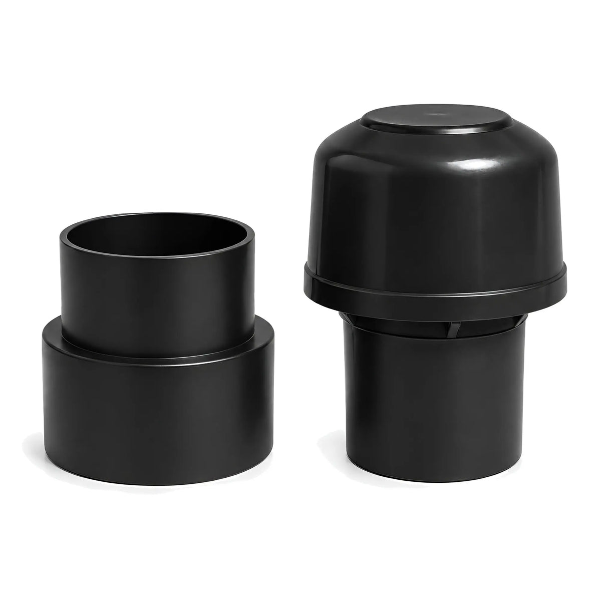LavaTap air admittance valve 32/40/50mm Black with stepped adaptor