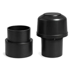 LavaTap air admittance valve 32/40/50mm Black with stepped adaptor