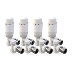 LavaTherm TRV White Angled 4 Pack