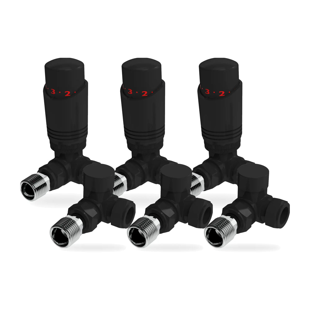 LavaTherm TRV Black Corner 3 Pack