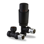 LavaTherm TRV Black Thermostatic Radiator Valve - Angled LavaTherm
