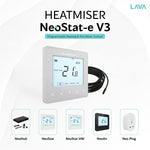 Heatmiser Neostat-E V3 Electric Floor Heating Thermostat - Silver Heatmiser - Side Profile