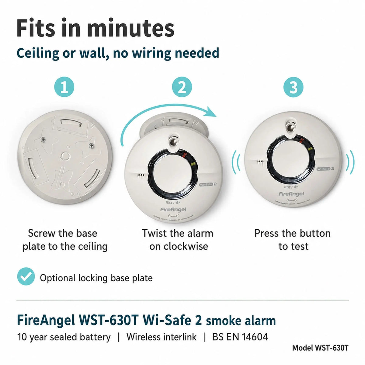 FireAngel WST-630T Wi-Safe 2 Wireless Smoke Alarm LavaStore