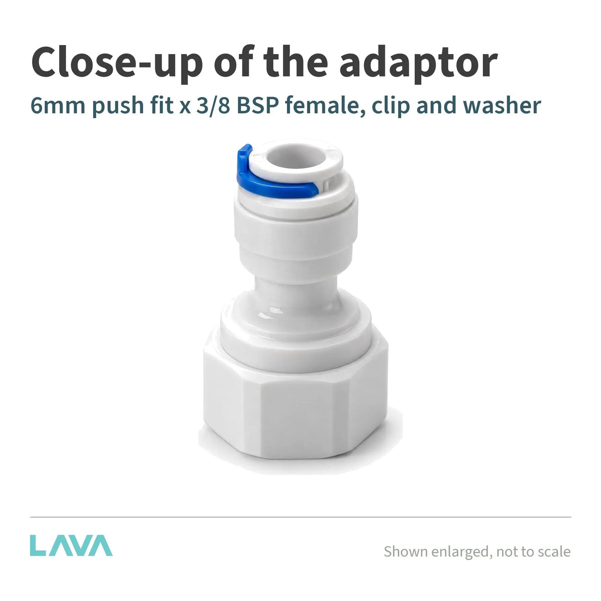 Boiling Water Tap Tank 2.4L + 6mm Push Fit Adaptor LavaTap