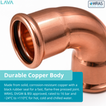 LavaPlumb Copper Pressfit 45 Degree Street Elbow - 28mm LavaPlumb