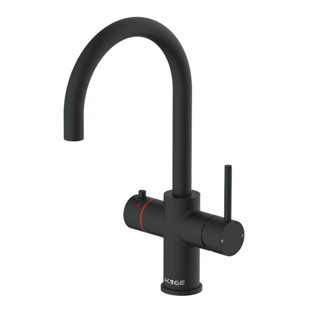 LavaTap Black 3-in-1 Swan Neck Boiling Water Tap (Tap Only) LavaTap