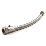 22mm x 3/4 Inch Tap Flexi Connector with Isolation Valve 300mm Lava Wholesale - Close Up Detail