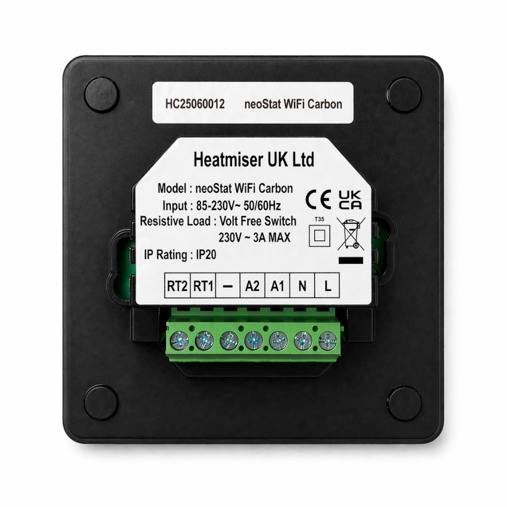 Heatmiser NeoStat WIFI Thermostat - Carbon Black Heatmiser