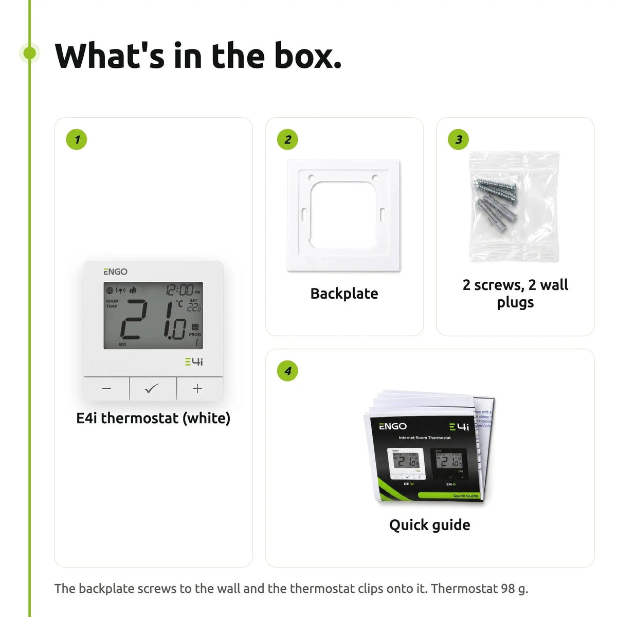 ENGO E4i Wi-Fi Smart Thermostat 230V Wired - White ENGO