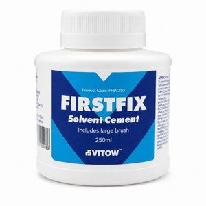 Mark Vitow FirstFix Solvent Cement 250 ml PVC Pipe Glue for Solvent Weld Waste Pipe Fittings