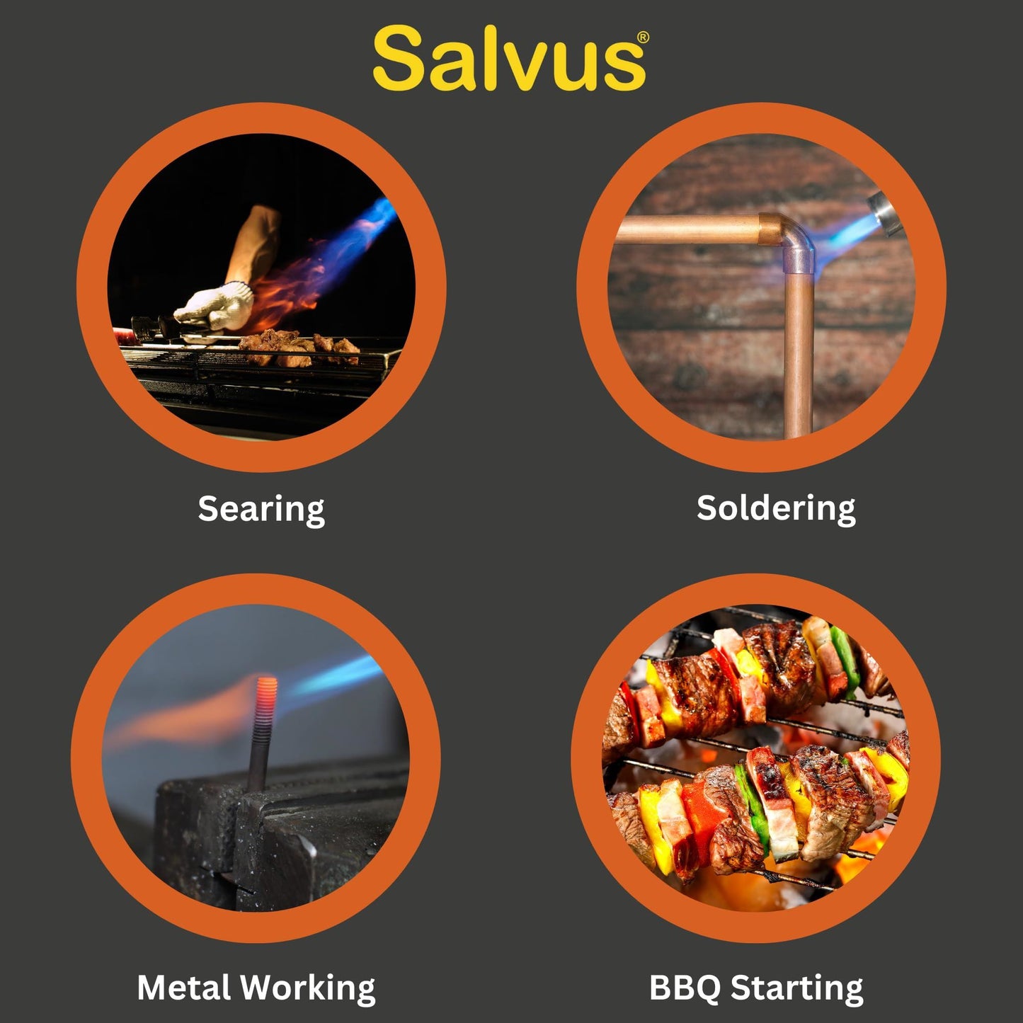 Blowtorch Kit Salvus Turbo Torch Blow Torch Plus 1 x 400g Mapp Gas