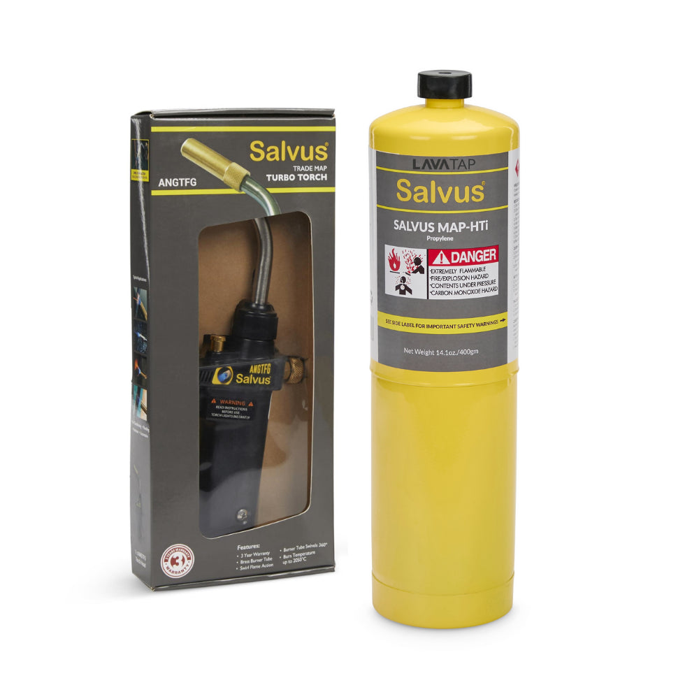 Blowtorch Kit Salvus Turbo Torch Blow Torch Plus 1 x 400g Mapp Gas