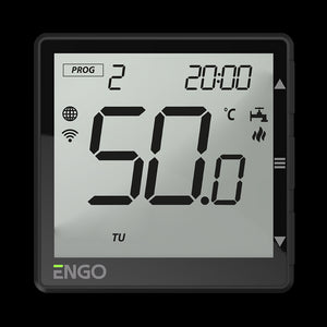 ENGO EHW-B Hot Water Timer Programmable Immersion Heater Controller - Black