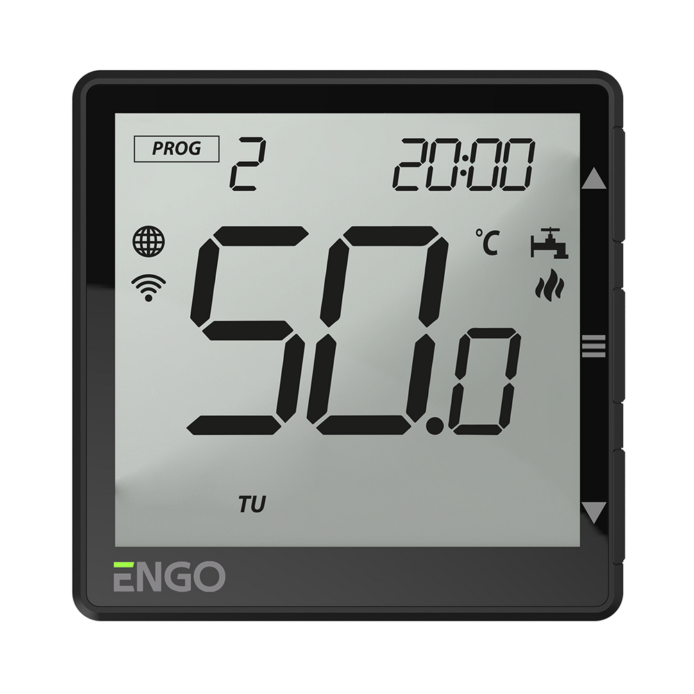 ENGO EHW-B Hot Water Timer Programmable Immersion Heater Controller - Black ENGO Controls