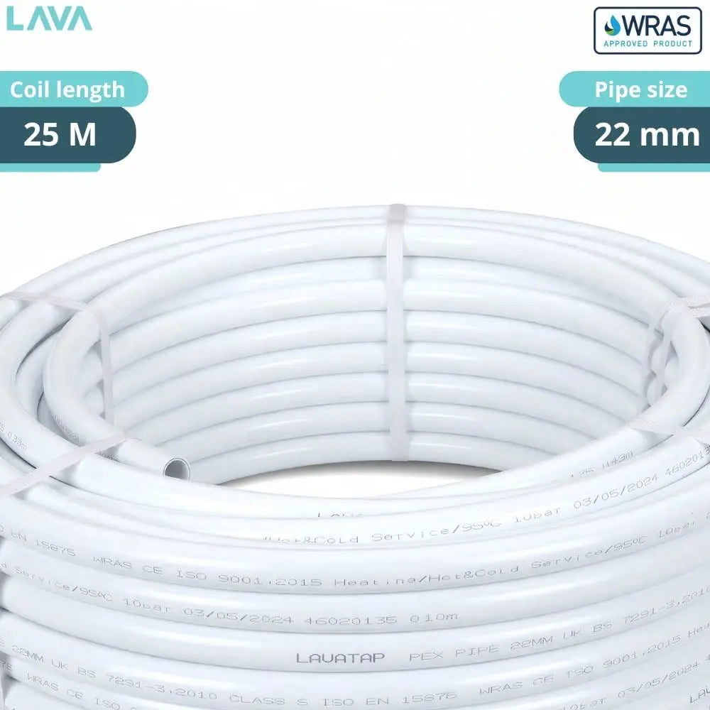 KIT - LavaTap 22mm PEX Barrier Pipe 25m **Coil + 50 Inserts** LavaTap