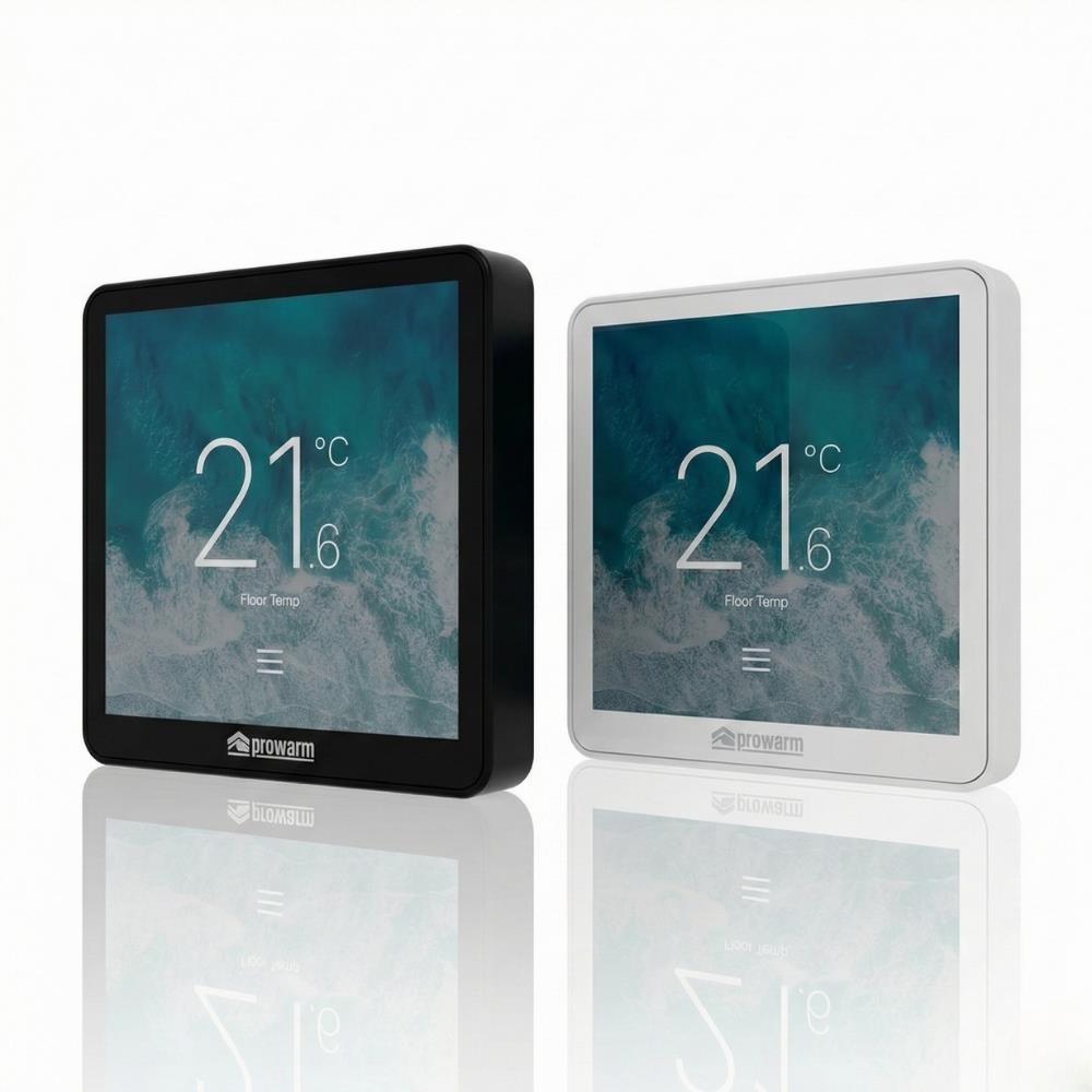 ProWarm IQ ST White Touchscreen WiFi Smart Programmable Thermostat with White Trim ProWarm - Product Overview