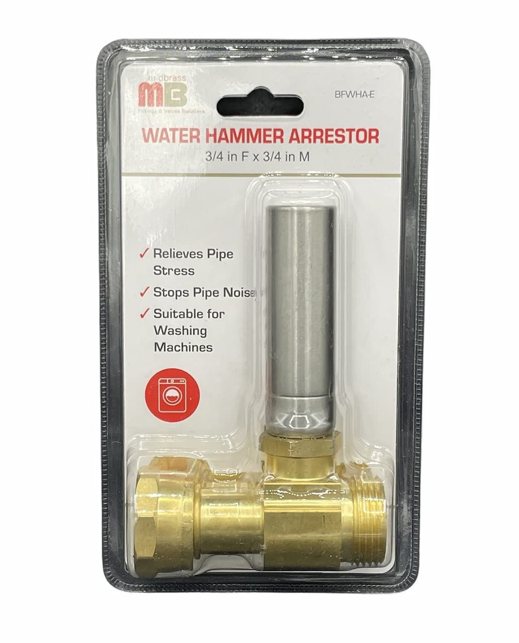 Midbrass Water Hammer Arrestor for Washing Machines Lava Wholesale - Technical View