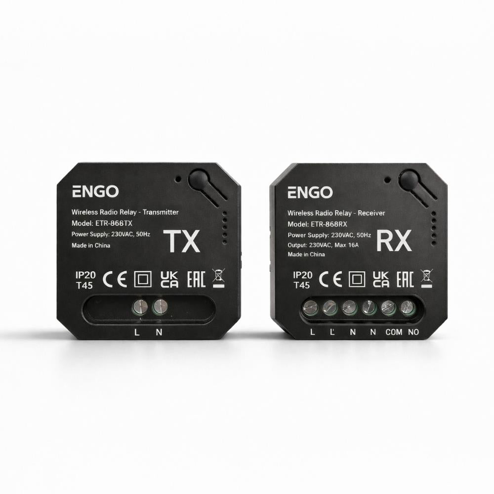 ENGO ETR-868 ELINK Wireless RF Relay 16A ENGO Controls - Rear View
