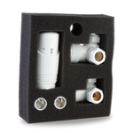 LavaTherm TRV White Thermostatic Radiator Valve - Corner LavaTherm - Close Up Detail
