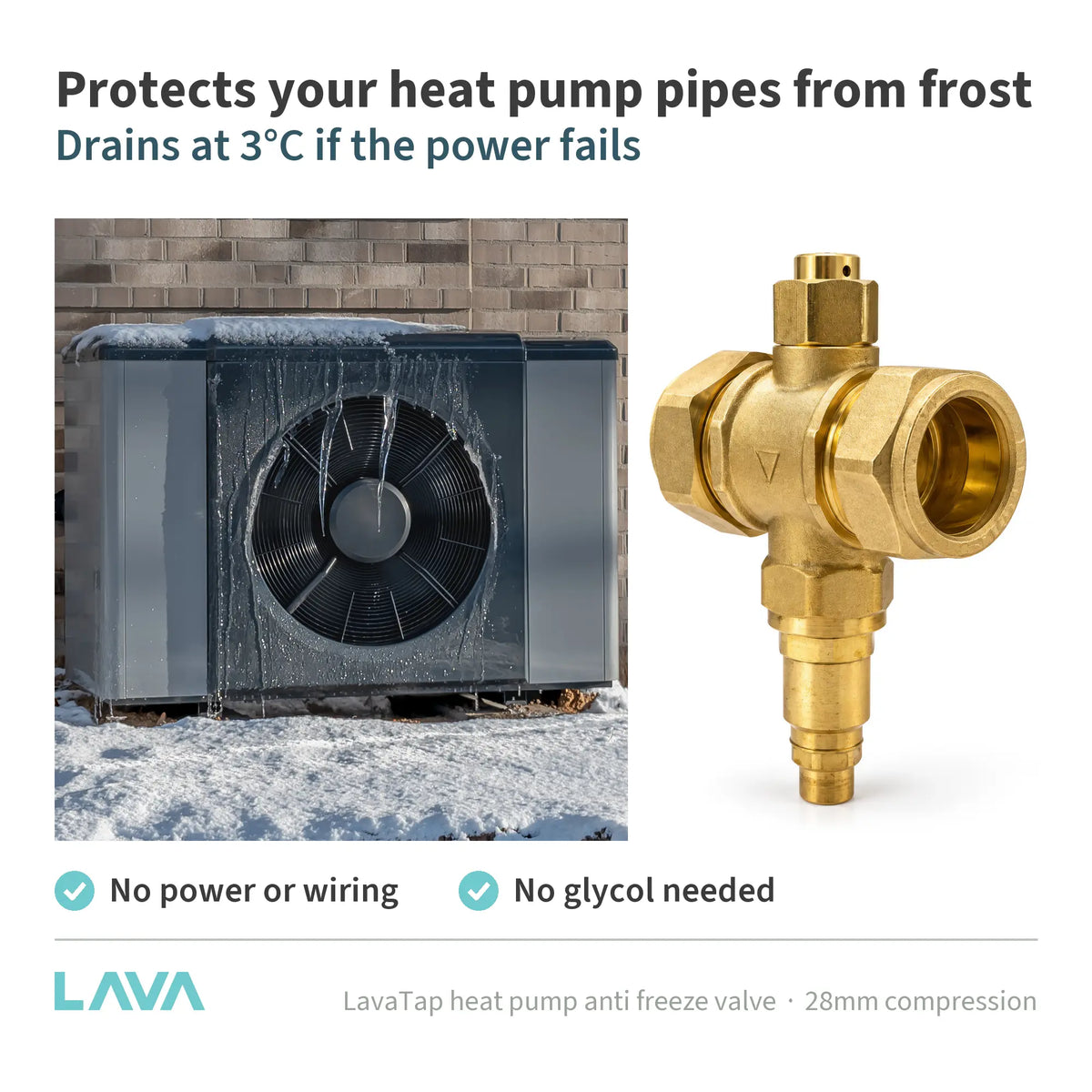 LavaTap 28mm anti freeze valve – frost protection